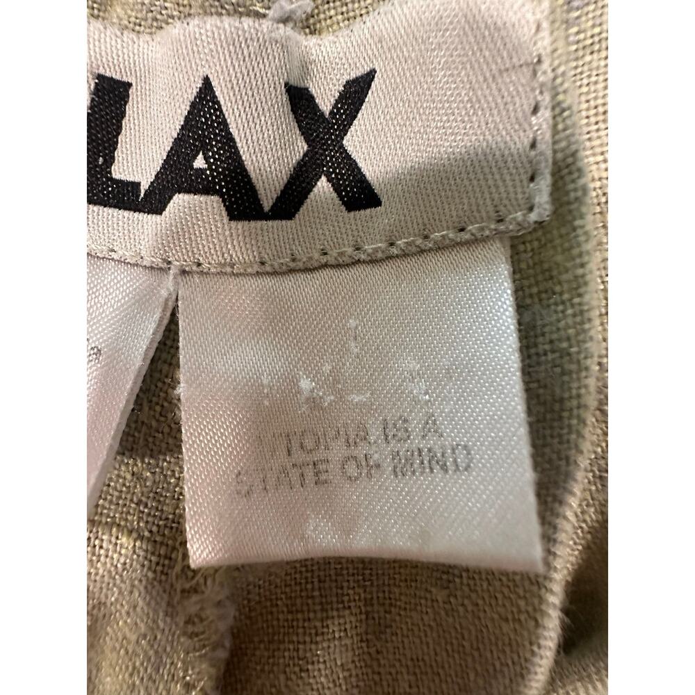 FLAX Green Boho Lagenlook Coastal Grandma Wide Leg Linen Pants XL/2XL - Picture 9 of 9